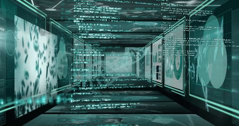 Futuristic Data Streams in a Digitally Advanced Virtual Space - Download Free Stock Images Pikwizard.com
