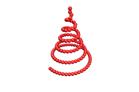 spiral christmas garland on transparent background - Download Free Stock Videos Pikwizard.com