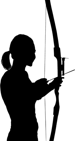 transparent silhouette of female archer holding bow and arrow - Download Free Stock Videos Pikwizard.com