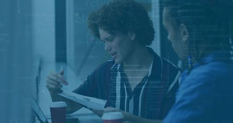 Team Collaboration on Data Analytics in Modern Office