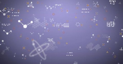 Abstract Digital Data Flow with Molecular Network - Download Free Stock Images Pikwizard.com