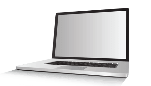 open laptop with blank screen on transparent background vector - Download Free Stock Videos Pikwizard.com