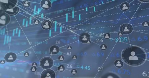 Digital Network with Data Analytics and Business Connections - Download Free Stock Images Pikwizard.com