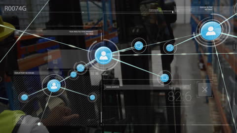 Digital Network Overlay on Warehouse Safety Scenario