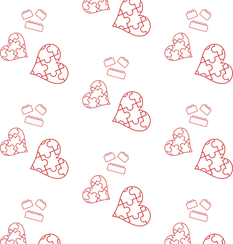 Transparent Background with Red Puzzle Hearts and Blocks - Download Free Stock Videos Pikwizard.com