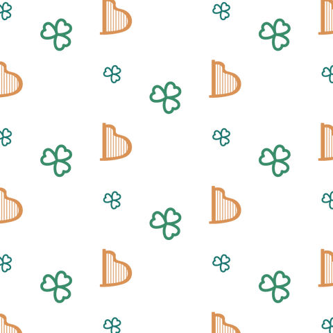 Transparent Pattern Harps Clovers Music Irish Elements Seamless Design - Download Free Stock Videos Pikwizard.com