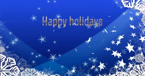 Festive Winter Greeting with Snowflakes and Stars