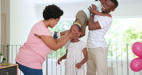 Happy Family Bonding at Home with Playful Activities