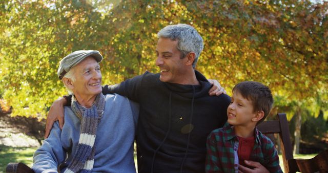 Generations Bonding Outdoors on a Sunny Day in Park - Download Free Stock Images Pikwizard.com