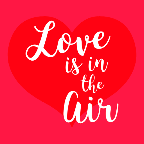 Love is in the Air PNG with Red Heart on Transparent Background - Download Free Stock Videos Pikwizard.com