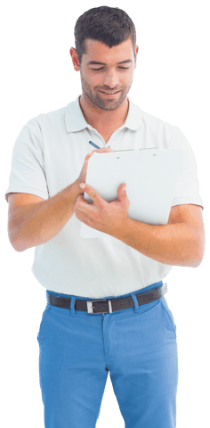 man writing on transparent clipboard isolated - Download Free Stock Videos Pikwizard.com