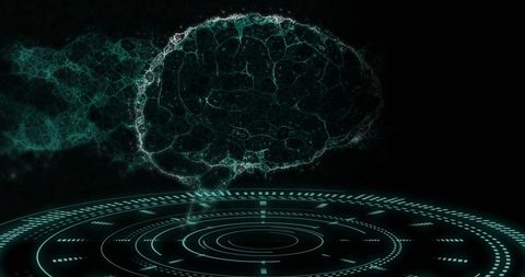 Futuristic brain mapping with digital interface visual