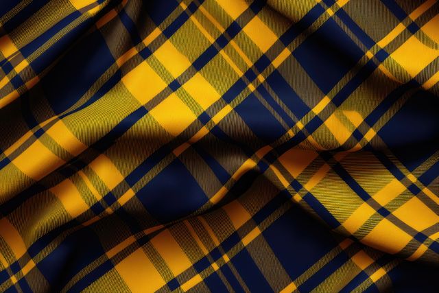 Yellow and Blue Plaid Fabric Pattern Closeup - Download Free Stock Images Pikwizard.com