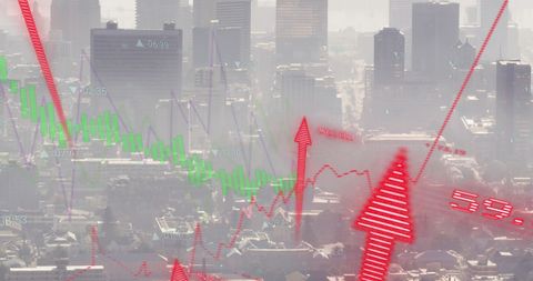 evolving financial growth trends over urban cityscape backdrop - Download Free Stock Images Pikwizard.com
