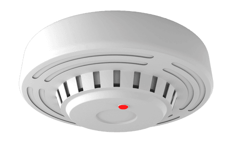 transparent smoke alarm sensor with red indicator light - Download Free Stock Videos Pikwizard.com