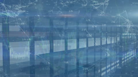 Digital Data Processing and Network Connectivity Animation