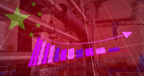 Chinese economy growth chart, data analysis visualization