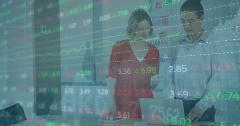 Mixed Ethnicity Business Team Analyzing Real-Time Stock Data - Download Free Stock Images Pikwizard.com