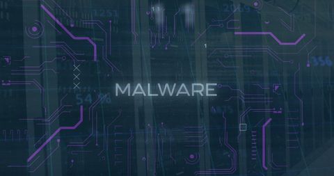 Cybersecurity Art: Malware Text with Microprocessor Graphics - Download Free Stock Images Pikwizard.com