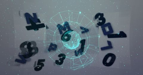 Dynamic Digital Mesh with Numeric Overlay - Download Free Stock Images Pikwizard.com