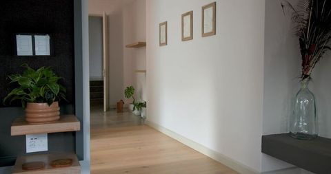 Minimalist Hallway with Scandinavian Decor and Natural Elements