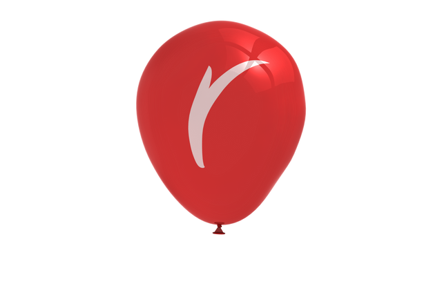 Red balloon with letter R, festive isolated party decoration, transparent background - Download Free Stock Videos Pikwizard.com