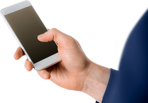Transparent Background Businessman Holding Smartphone - Download Free Stock Videos Pikwizard.com