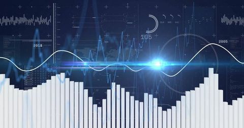 Futuristic Data Visualization with Graphs and Gauges - Download Free Stock Images Pikwizard.com