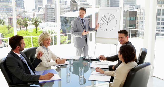 Business Team Conducting Presentation in Modern Office - Download Free Stock Images Pikwizard.com