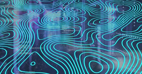 Futuristic Digital Network with Abstract Contour Pattern - Download Free Stock Images Pikwizard.com