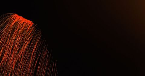 Hypnotic Motion of Flowing Orange Light Trails on Dark Background - Download Free Stock Images Pikwizard.com