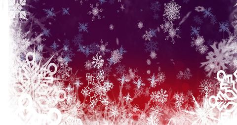 Falling Snowflakes Over Red Winter Background - Download Free Stock Images Pikwizard.com