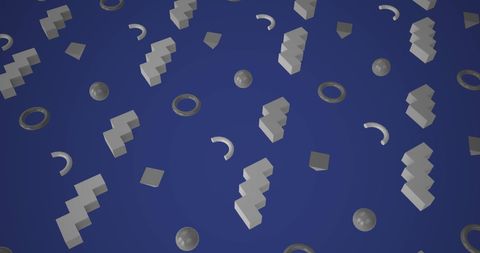 Abstract 3D Geometric Shapes on Blue Background - Download Free Stock Images Pikwizard.com