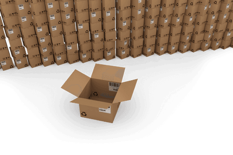 transparent cardboard box with recycling symbol near stack of boxes - Download Free Stock Videos Pikwizard.com