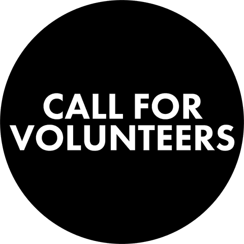 Call for volunteers text illustration on transparent background