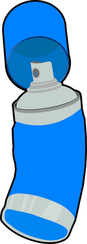 blue aerosol can with floating cap on transparent background - Download Free Stock Videos Pikwizard.com