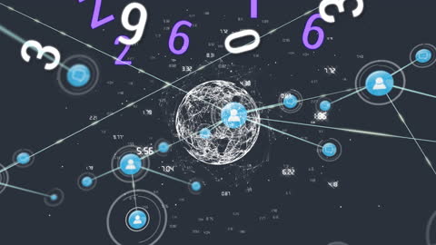 Global Network Connections with Data Exchange Visuals
