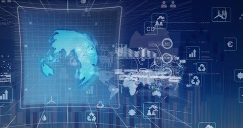 global data processing and digital interaction concept - Download Free Stock Images Pikwizard.com
