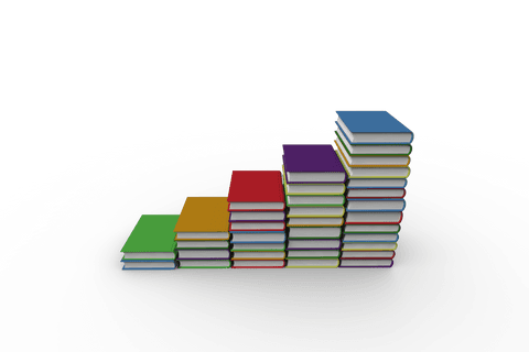 Colorful Stack of Books on Transparent Background - Download Free Stock Videos Pikwizard.com