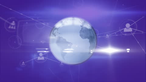 Digital Earth with Global Network and Data Visualization