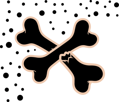 crossed cracked bones on transparent background with dots graphic - Download Free Stock Videos Pikwizard.com