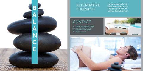spa wellness promotion with stacked stones and relaxation - Download Free Stock Templates Pikwizard.com