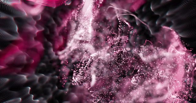 Abstract Glowing Pink Mesh with Dynamic Particles - Download Free Stock Images Pikwizard.com