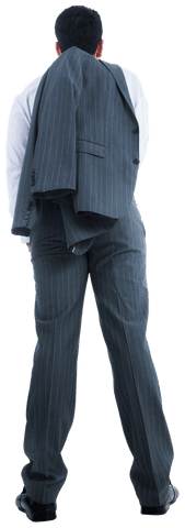 caucasian businessman holding jacket transparent background - Download Free Stock Videos Pikwizard.com