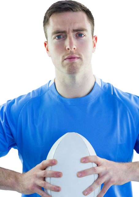 Rugby Player Holding Ball Isolated on Transparent Background - Download Free Stock Videos Pikwizard.com