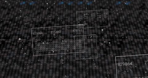 Digital Data Processing Interface with Binary Code Matrix - Download Free Stock Images Pikwizard.com