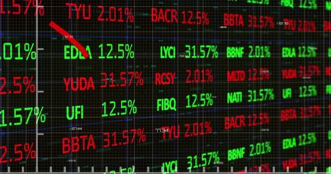 dynamic stock market display with financial data - Download Free Stock Images Pikwizard.com