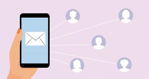 Smartphone Email Connecting Diverse Network of People - Download Free Stock Images Pikwizard.com