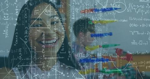 Educational Focus on Science and Mathematics with Visual Overlays