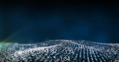 Abstract Digital Matrix with Flowing Data Numbers - Download Free Stock Images Pikwizard.com